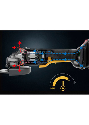 Шліфмашина кутова DX31B без АКБ та ЗУ Cat (323047021)