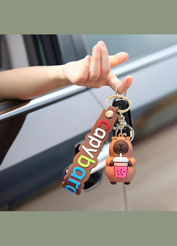 Капибара брелок capybara на ключе, на сумку фигурка игрушка антистресс подвеска 6,2 см Shantou (315634992)