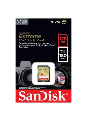 Карта пам'яті (SDSDXVA-128G-GNCIN) SanDisk 128GB SD class 10 UHS-I Extreme (383125270)