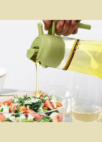 Розпилювач олії 470 мл 2 в 1 прозорий товстий герметичний великої ємності ергономічна ручка дозатор No Brand (315632822)