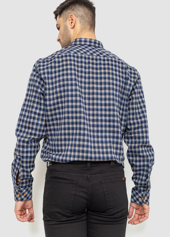 Синяя классическая рубашка в клетку No Brand