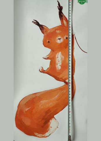 Наклейка на стену в детскую Белочка на воздушном шарике (лист 35 х 90 см) Б19433 No Brand (302242036)