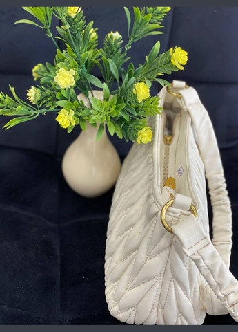 Жіноча сумка-багет із жатої еко-шкіри бiлого кольору 32362 Fashion (338187930)