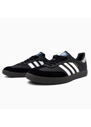 Чорні Осінні кросівки чоловічі adidas samba og black адідас самба No Brand