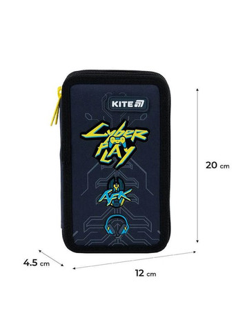 Пенал без наполнения 623 Cyber, 2 отделения (K25-623-4) Kite (328262026)