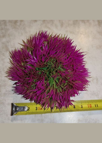 Рослина пластикова Трав'яний острів фуксія штучна, Декорація для акваріума 10х5 см см см No Brand (347067660)