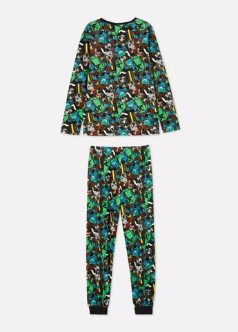 Комбинированная всесезон велюровая пижама для подростка лонгслив + брюки Primark