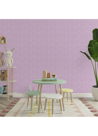 3D панель самоклеюча 700х770х3мм цегла Світло - фіолетова (015-3) SW-00000574 Sticker Wall (373648391)