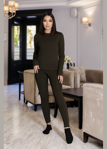 Оливковая (хаки) зимняя комплект женского термобелья Fashion Girl