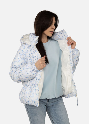 Молочна демісезонна куртка коротка жіноча колір молочний cb-00267854 Yuki