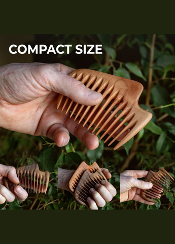 Гребень для Волос Wood New Wave 10,5 х 7,5 х 1,1см Ручная Работа Деревянный Груша Zamas (336550042)