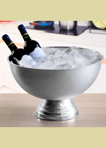 Чаша для пуншу та охолодження пляшок Bar House 15 л Срібляста No Brand (340689287)