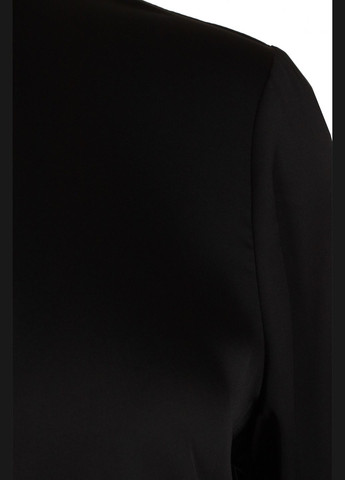 Чёрная женская блузка с прямым и широким кроем (ll191130090) LadyLike