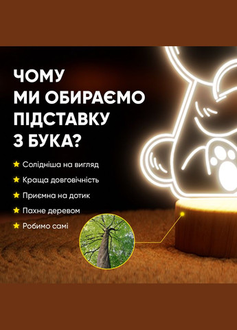 Світильник-нічник від USB "Ведмедик з серцем" Lampic (308250516)