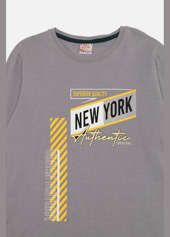 Сіра всесезон піжама для хлопчика колір сірий цб-00258238 MINI NIGHT