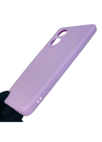 Чехол для A58 4G однотонный с квадратными гранями с защитой камеры на оппо а58 4г сиреневый Oppo (366022207)