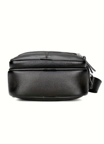 Сумка чоловіча шкіряна на плече компактна. Чорна No Brand (322859118)