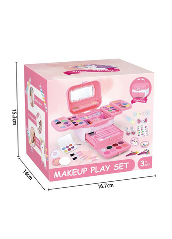 Набір дитячої косметики 183461, дитячій макіяж, манікюр, рожевий кольору, дитяча косметика для дівчаток HUANUO (334016516)