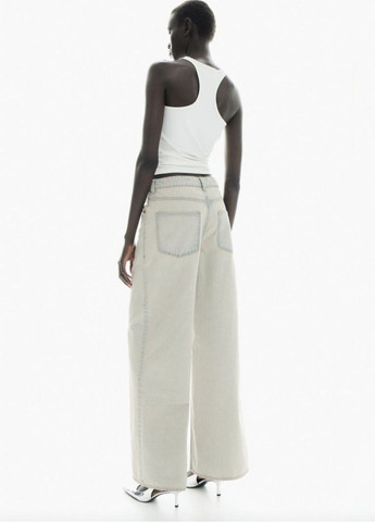 Жіночі широкі джинси Wide Regular (58006) W34 Блакитні H&M - (315674578)