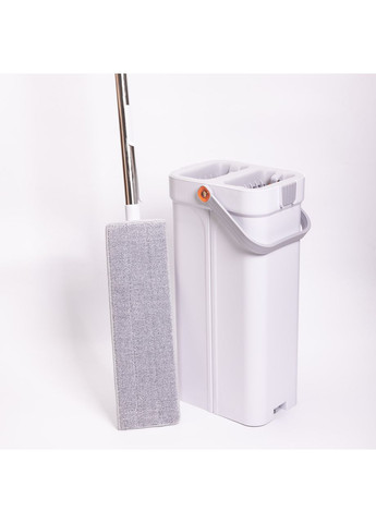 Набор для уборки с плоской шваброй и двухсекционным ведром с отжимом, насадка из микрофибры, компактный HP-35015-19 (A-035239) Household (372992281)