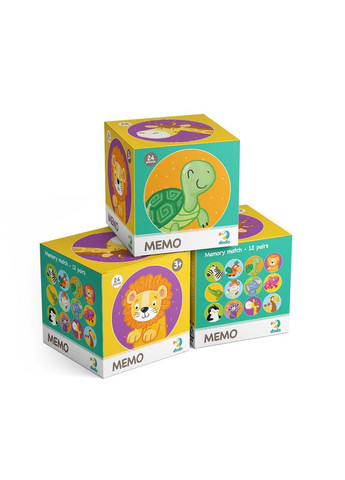 Настільна гра-мемо "Дикі тварини", гра меморі на розвиток пам'яті Додо Dodo (334714323)