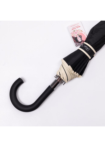 Чорна} класичний парасолька-тростина напівавтомат чорний 120 см для дощу та вітру з 12 спицями захисна парасолька Yiwu (370602518)