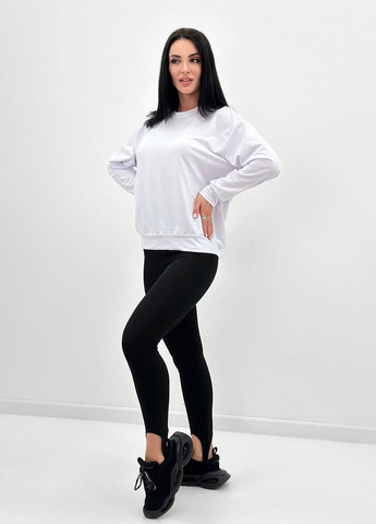 Білий базовий світшот із двонитки Fashion Girl (300850134)