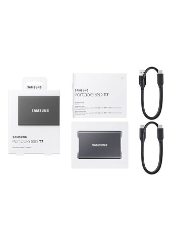 Накопичувач зовнішній SSD 2.5" USB 2.0TB T7 Titan Gray (MU-PC2T0T/WW) Samsung (336952104)
