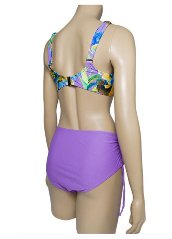 Сиреневый летний женский раздельный купальник на большую грудь с мягкой чашкой d и е модель 0340 арт.24312 раздельный Rivage Line