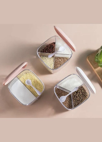 Контейнер емкость для специй Органайзер для приправ 3 отделения Пластик No Brand (315633314)