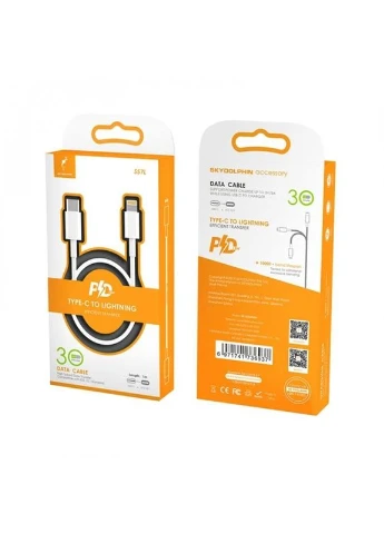 Кабель S57L USB Type-C - Lightning (M/M), PD 18 W, 1 м, White (USB-000545) SkyDolphin (378067890)