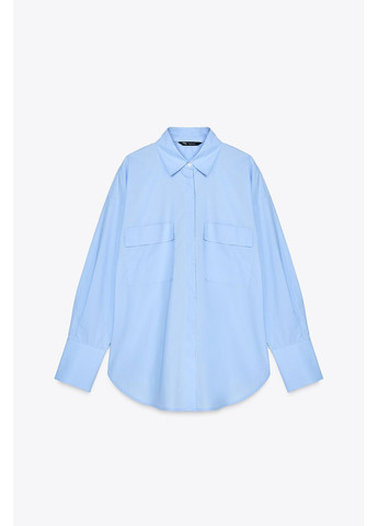 Поплінова сорочка з кишенями спереду Zara (353492250)