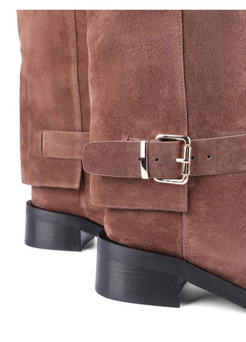 Осенние женские сапоги 2533-1601 коричневый велюр MIRATON