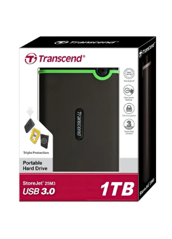 Жорсткий диск StoreJet 25M3S 1 TB (TS1TSJ25M3S) Transcend (332958041)