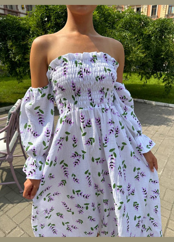 Фісташкова повсякденний, святковий жіноча муслінова сукня Avanti з квітковим принтом