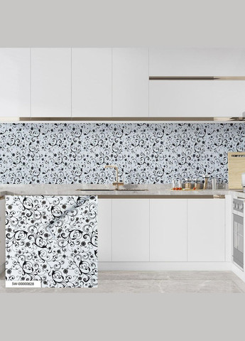 Самоклеюча плівка білі вензелі 0,45х10м 10175 (3DPanda-0828) Sticker Wall (323155236)