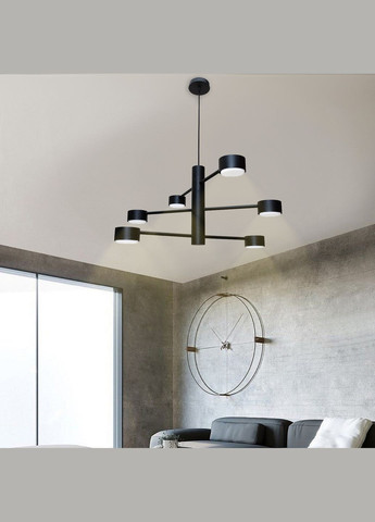 Люстра підвісна Copter на шість плафонів GX53 чорна NL 8043-6 BK MSK Electric (325882621)