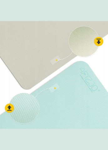 Коврик (мат) спортивный TPE 180 x 60 x 1 см для йоги и фитнеса Mint/Grey () 4FIZJO P-5907739311917 (342758150)