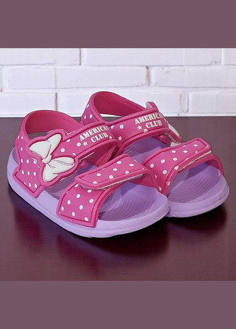 Пляжні босоніжки на липучках для пляжу басейну піску для дівчинки American Club (333832237)