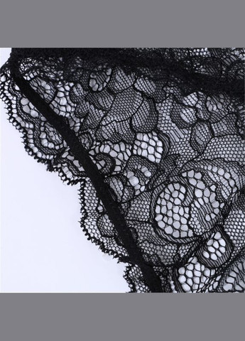 Чорний демісезонний мереживний комплект: бралет + трусики No Brand