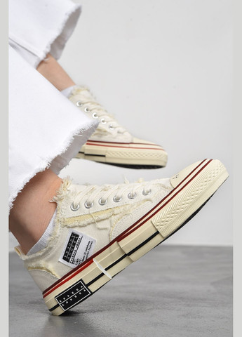 Белые кеды женские текстильные белого цвета на шнуровке Let's Shop