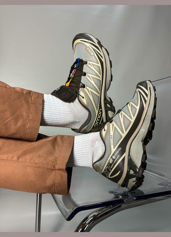 Коричневі Осінні кросівки чоловічі і жіночі salomon xt-6 gore-tex brown | саломон хт-6 коричневі No Brand