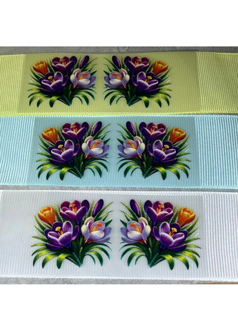 ТермоНаклейка - Крокусы, размер 3,2*3,5 см (одной наклейки), 1 пара No Brand (316702668)