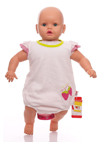 Бодісукня з коротким рукавом для дівчинки Полуничка інтерлок MiniPapi 86 см (31442) BABYKROHA (297200128)