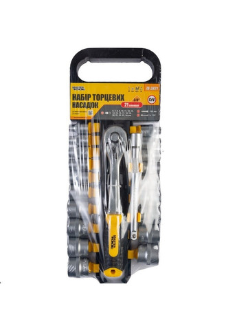 Набір торцевих насадок CRV 3/8" 6-24 мм подовжувач 150 мм, 21 шт Master Tool (288184958)