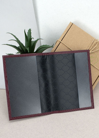Подарунковий жіночий набір №91: гаманець Leona + обкладинка на паспорт (бордовий пітон) HandyCover (283323786)