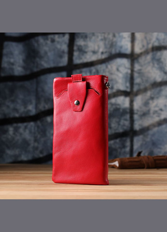 Практичний жіночий гаманець-клатч із натуральної шкіри 20х10,5х2см 21300 Червоний st leather (329196416)