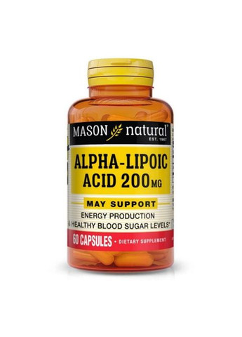 Alpha-Lipoic Acid 200 mg 60 Caps Mason Natural (288050767)