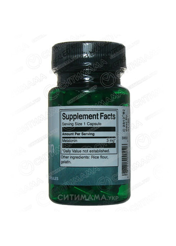 Мелатонин для улучшения сна, Melatonin, 3 мг, 120 капсул Swanson (366733948)