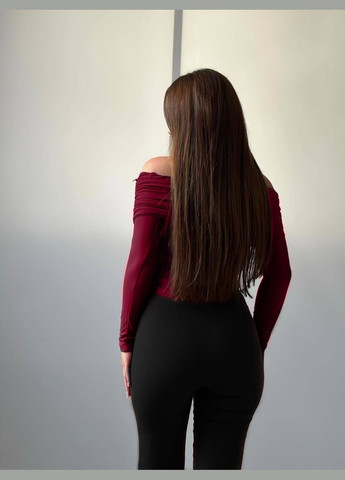 Жіночий бургунді лонгслів No Brand (339508174)